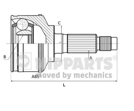 NIPPARTS N2820318 Nipparts féltengelycsukló készlet