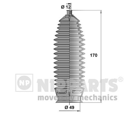 NIPPARTS N2840507 Gumiharang készlet kormányműhöz