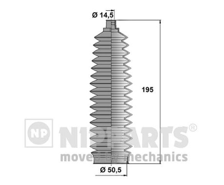 NIPPARTS N2842034 Gumiharang készlet kormányműhöz