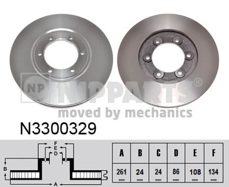 NIPPARTS N3300329 Féktárcsa