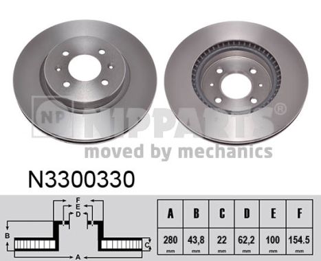 NIPPARTS N3300330 Féktárcsa