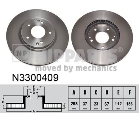 NIPPARTS N3300409 Féktárcsa