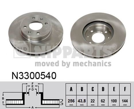 NIPPARTS N3300540 Féktárcsa