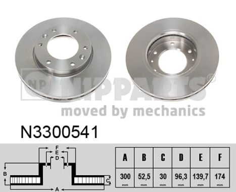 NIPPARTS N3300541 Féktárcsa