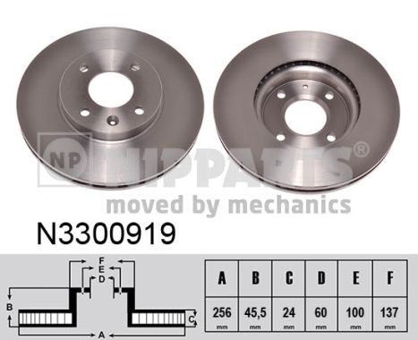 NIPPARTS N3300919 Nipparts féktárcsa