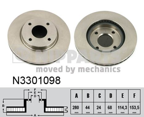 NIPPARTS N3301098 Féktárcsa