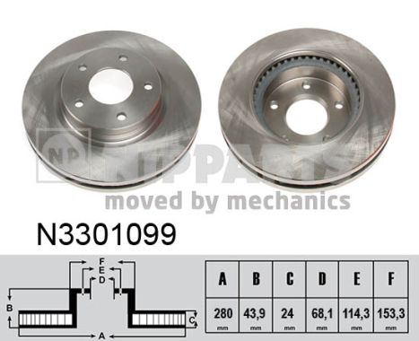 NIPPARTS N3301099 Féktárcsa