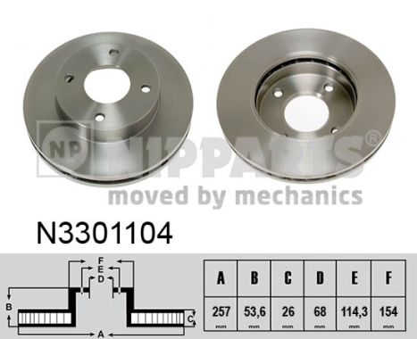 NIPPARTS N3301104 Féktárcsa