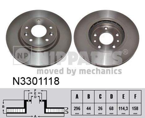 NIPPARTS N3301118 Nipparts féktárcsa