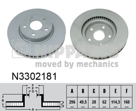 NIPPARTS N3302181 Féktárcsa