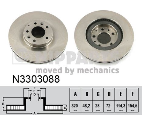 NIPPARTS N3303088 Féktárcsa