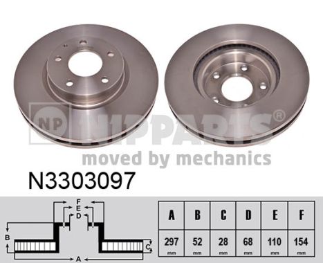 NIPPARTS N3303097 Féktárcsa