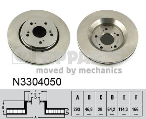 NIPPARTS N3304050 Féktárcsa