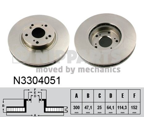 NIPPARTS N3304051 Féktárcsa