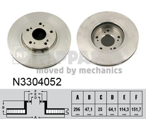 NIPPARTS N3304052 Féktárcsa