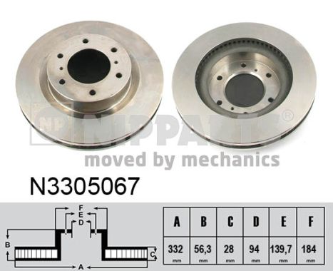 NIPPARTS N3305067 Féktárcsa