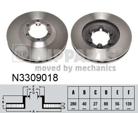 NIPPARTS N3309018 Féktárcsa