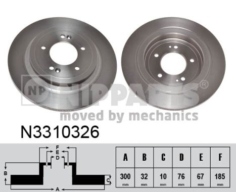 NIPPARTS N3310326 Féktárcsa