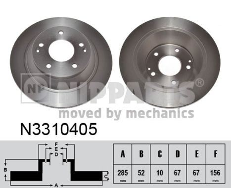 NIPPARTS N3310405 Féktárcsa