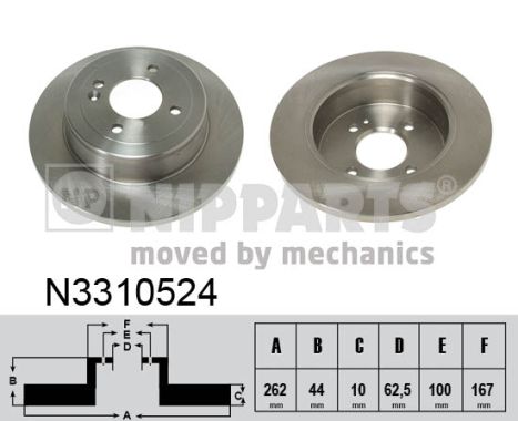 NIPPARTS N3310524 Féktárcsa