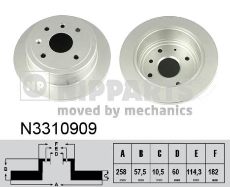 NIPPARTS N3310909 Féktárcsa