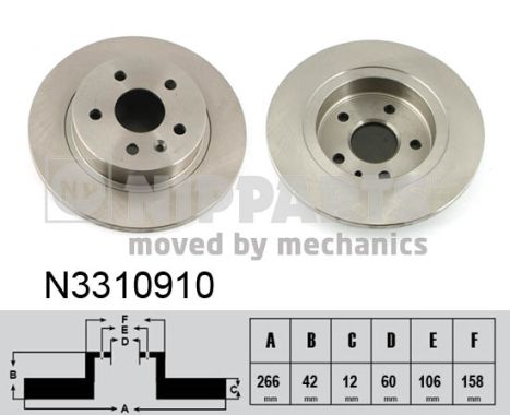 NIPPARTS N3310910 Féktárcsa