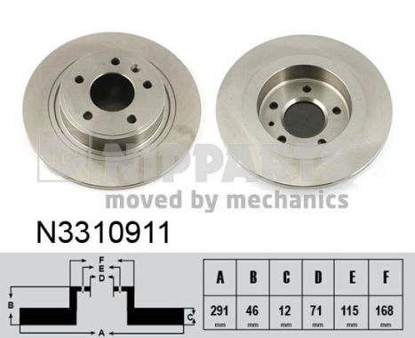 NIPPARTS N3310911 Féktárcsa