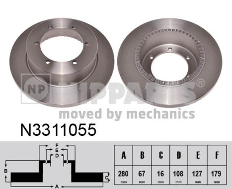 NIPPARTS N3311055 Féktárcsa