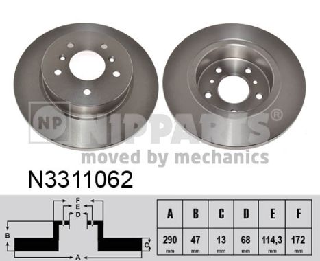 NIPPARTS N3311062 Féktárcsa