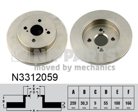 NIPPARTS N3312059 Féktárcsa