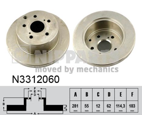 NIPPARTS N3312060 Féktárcsa