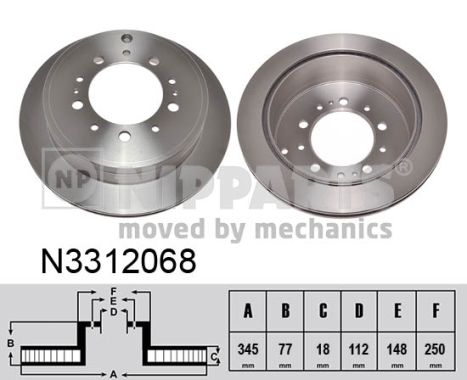 NIPPARTS N3312068 Féktárcsa