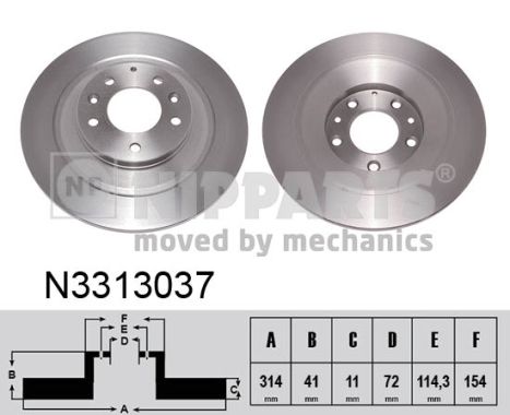 NIPPARTS N3313037 Féktárcsa