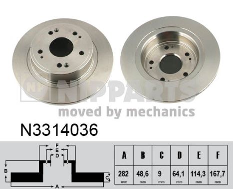 NIPPARTS N3314036 Féktárcsa