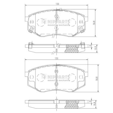 NIPPARTS N3600545 Fékbetét készlet, tárcsafék