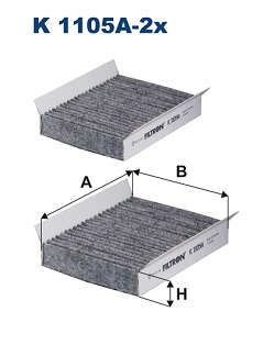 FILTRON FTRK1105A-2X szűrő, utastér levegő