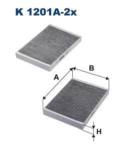 FILTRON 342 714 K 1201A-2X - Pollenszűrő (Aktívszenes)