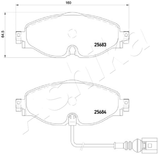 ASHIKA ASH50-00-0907 KLOCKI HAM  AUDI A3 1.2TFSI 02.13-