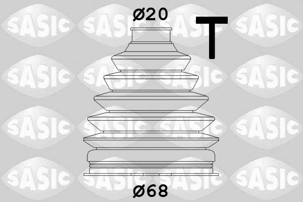 SASIC SAS1900033 Féltengely gumiharang készlet, porvédő készlet