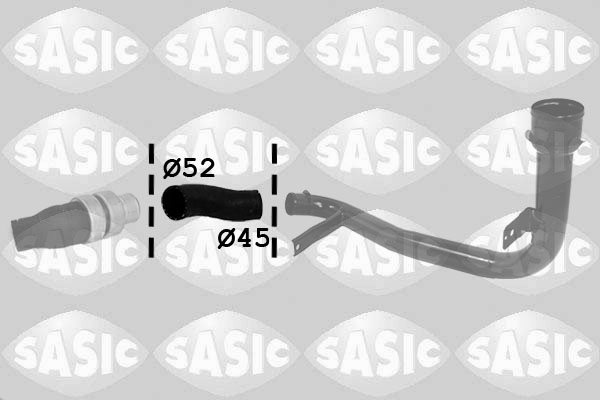 SASIC 3330055 Töltőlevegő cső, intercooler cső, turbó cső