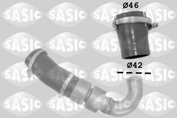 SASIC 3336230 Töltőlevegő cső, intercooler cső, turbó cső