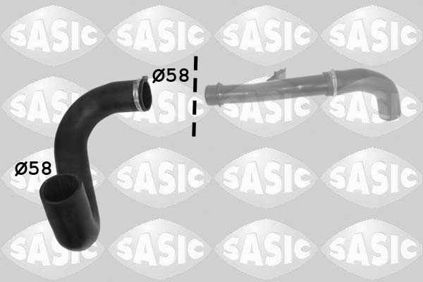 SASIC 640 994 3336309 - Töltőlevegő cső, intercooler cső, turbó cső