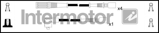 INTERMOTOR INT 73170 Gyújtókábel készlet, gyertyakábel szett