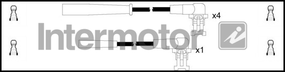 INTERMOTOR INT 73236 Gyújtókábel készlet, gyertyakábel szett