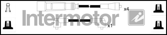 INTERMOTOR INT 73473 Gyújtókábel készlet, gyertyakábel szett