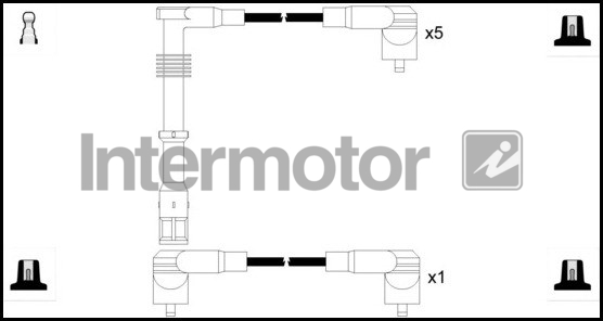 INTERMOTOR INT 73860 Gyújtókábel készlet, gyertyakábel szett