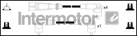 INTERMOTOR INT 73953 Gyújtókábel készlet, gyertyakábel szett