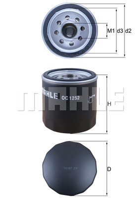 MAHLE MHL OC1252 Olajszűrő
