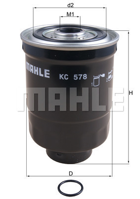 MAHLE KC578D Üzemanyagszűrő, gázolajszűrő, benzinszűrő