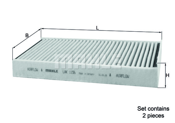 MAHLE LAK1156/S Pollenszűrő (Aktívszenes)